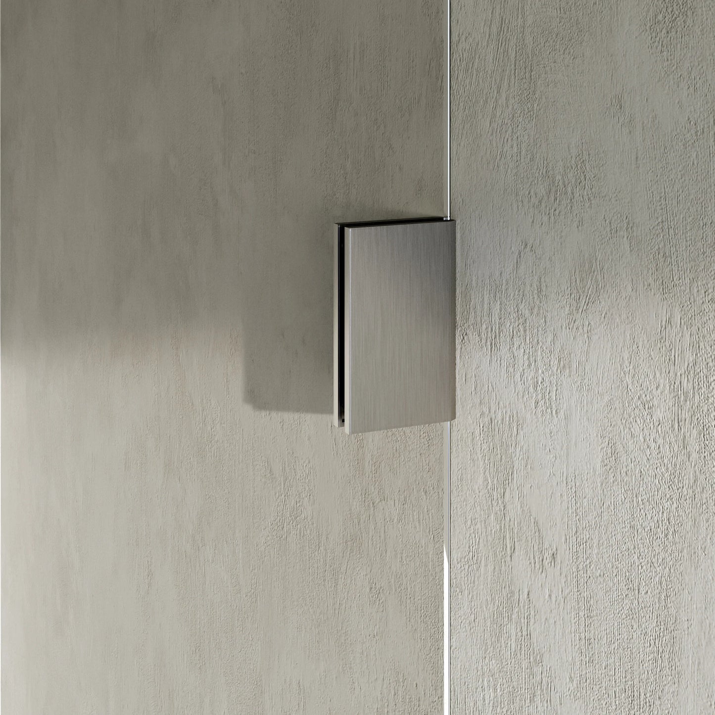 BRAUER Void nisdeur 2-delig helder glas omkeerbaar met draaideur 60 aan muur PVD RVS-kleurig