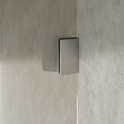 BRAUER Void nisdeur 2-delig helder glas omkeerbaar met draaideur 60 aan muur PVD RVS-kleurig