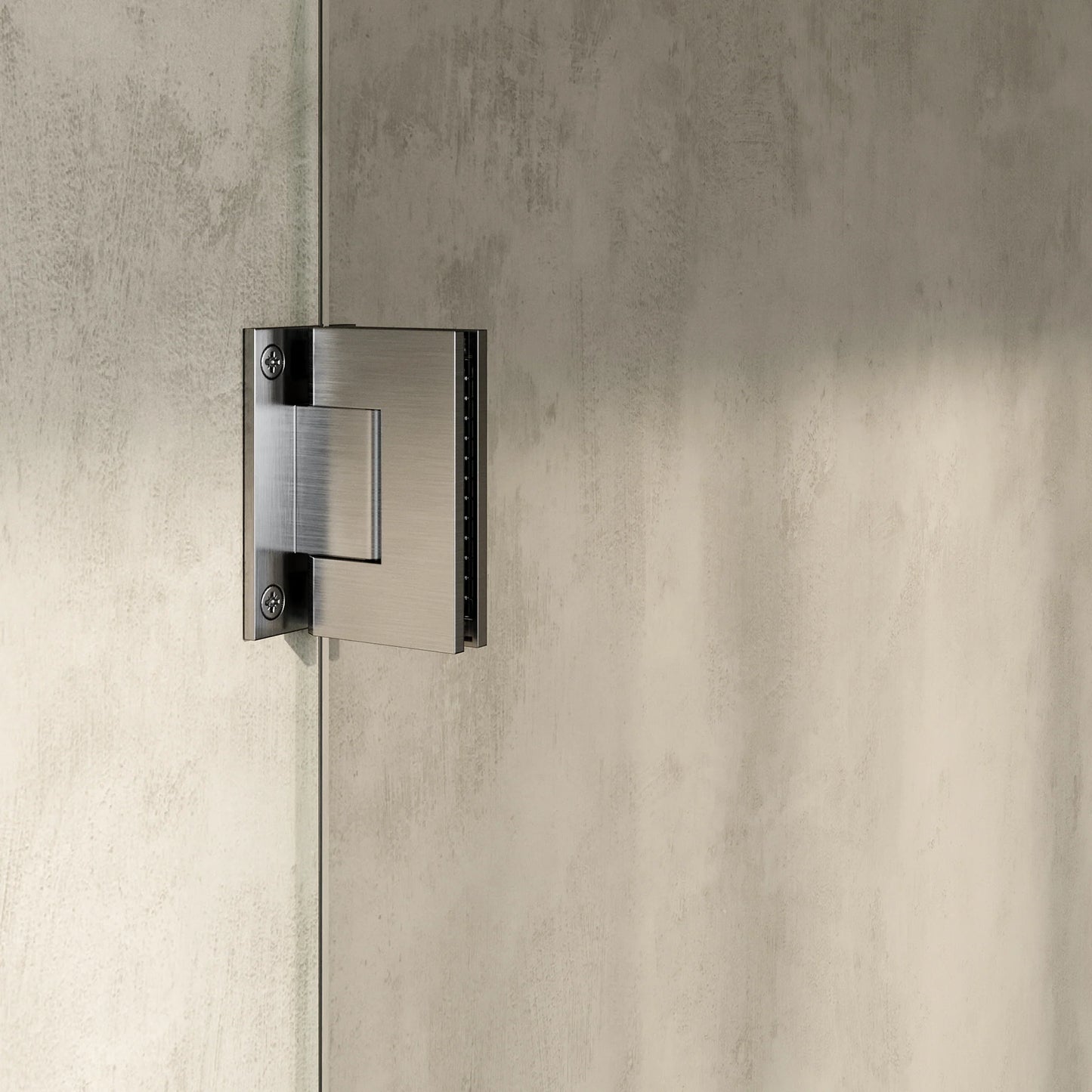 BRAUER Void nisdeur 2-delig helder glas omkeerbaar met draaideur 60 aan muur PVD RVS-kleurig