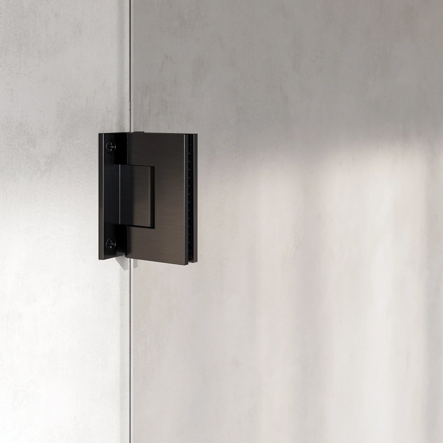 BRAUER Void nisdeur 2-delig helder glas omkeerbaar met draaideur 70 aan muur PVD gunmetal