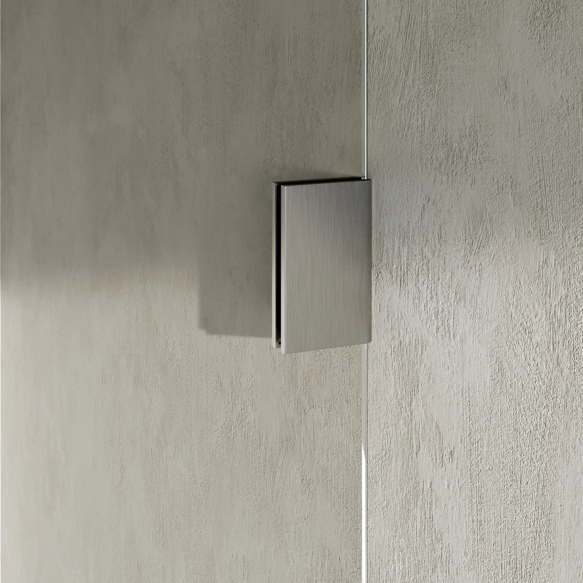 BRAUER Void nisdeur 2-delig helder glas omkeerbaar met draaideur 70 aan muur PVD RVS-kleurig