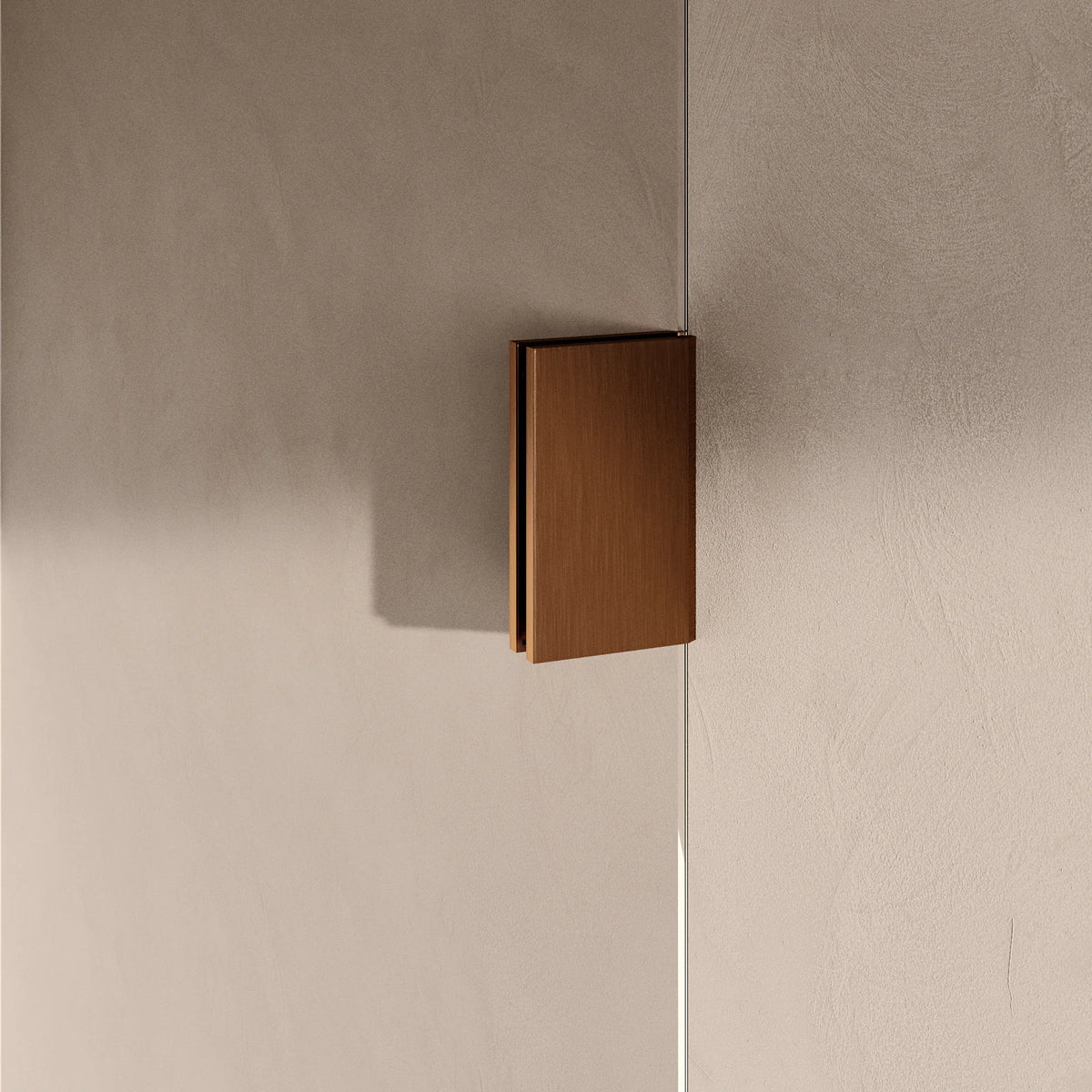 BRAUER Void nisdeur 2-delig helder glas omkeerbaar met draaideur 60 aan glas PVD koper