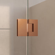 BRAUER Void nisdeur 2-delig helder glas omkeerbaar met draaideur 60 aan glas PVD koper