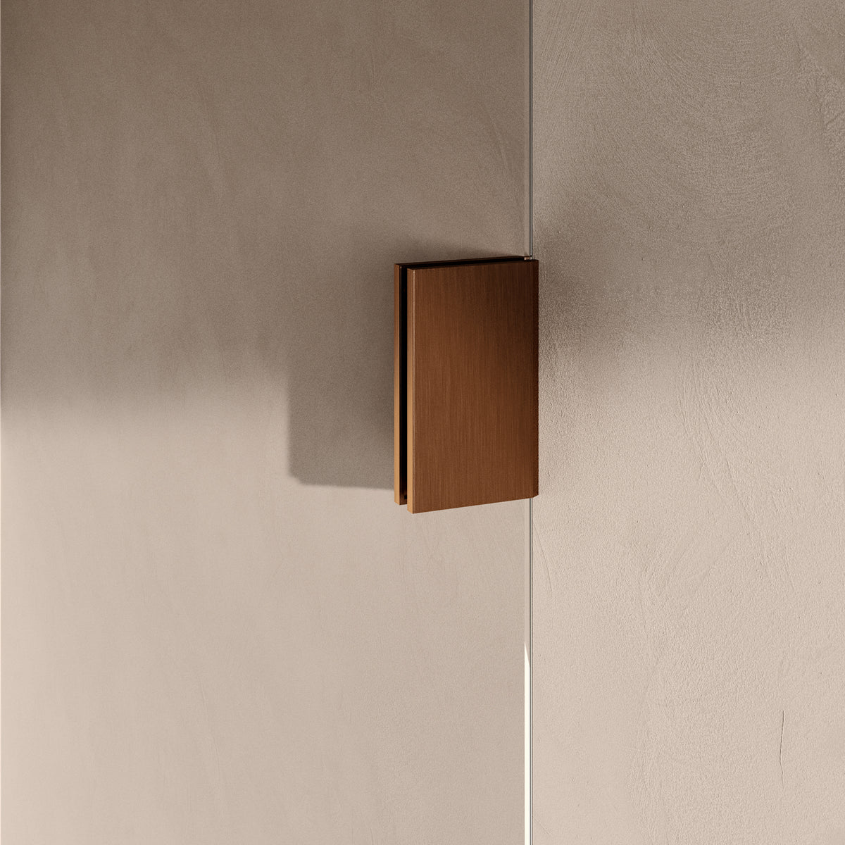 BRAUER Void nisdeur 2-delig helder glas omkeerbaar met draaideur 70 aan glas PVD koper