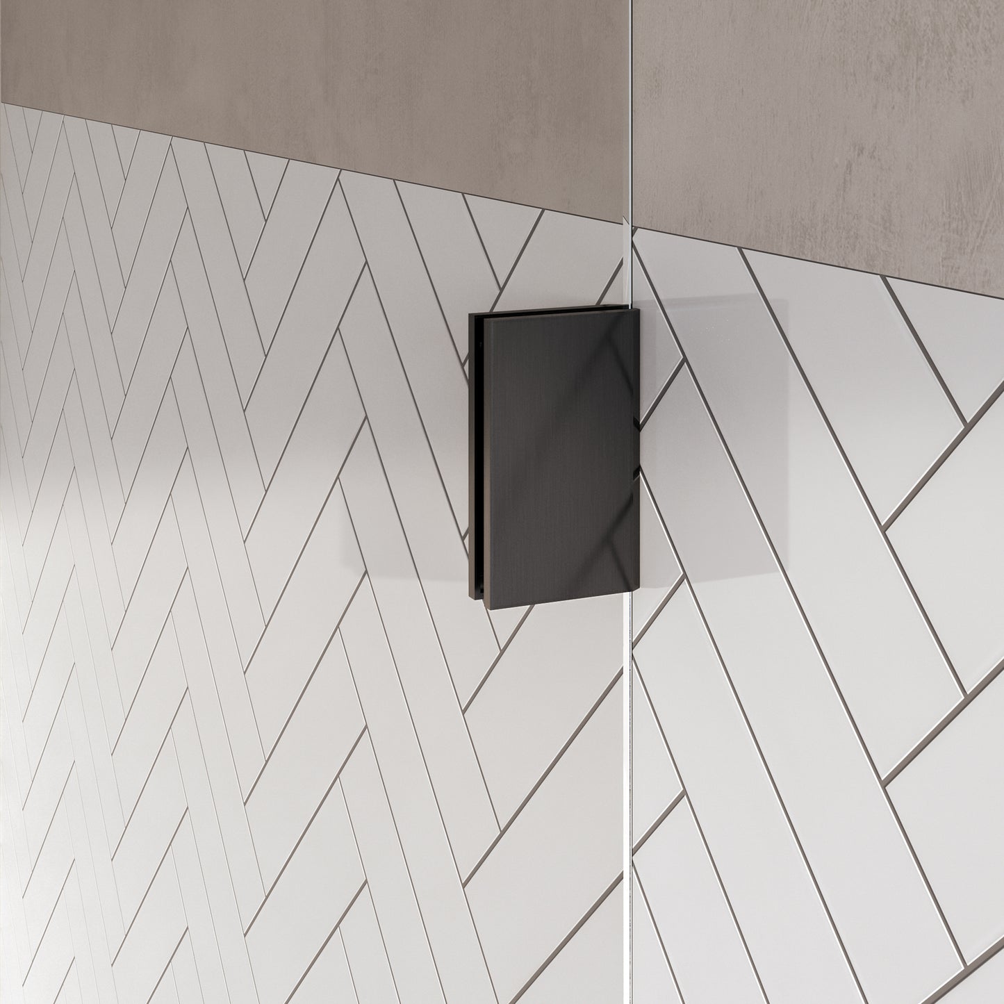 BRAUER Void nisdeur 2-delig helder glas omkeerbaar met draaideur 60 aan glas PVD gunmetal