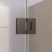 BRAUER Void nisdeur 2-delig helder glas omkeerbaar met draaideur aan glas - keuze uit draaideurbreedtes