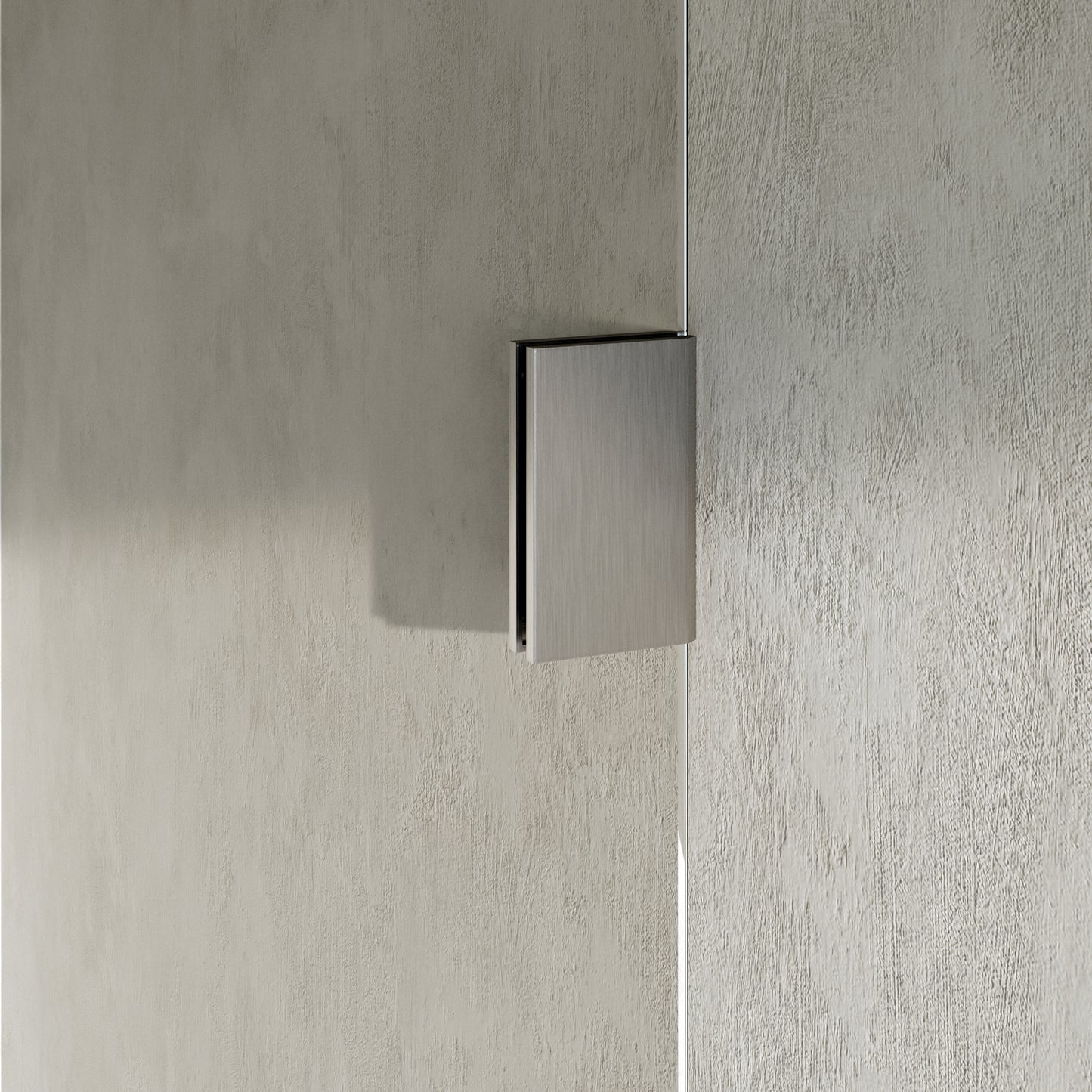 BRAUER Void nisdeur 2-delig helder glas omkeerbaar met draaideur 70 aan glas PVD RVS-kleurig