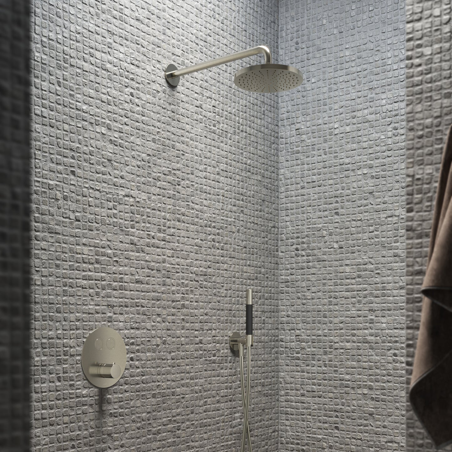 Hotbath Cobber Complete thermostatische douche InBouwSet Cobber met 2 pushbuttons