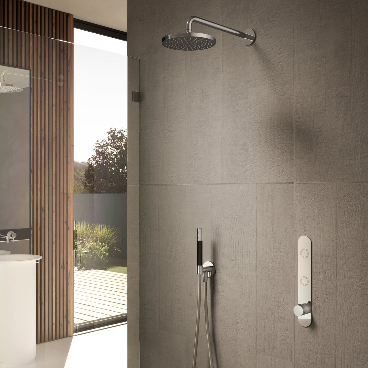 Hotbath Cobber IBS24 thermostatische inbouw doucheset met 2 pushbuttons