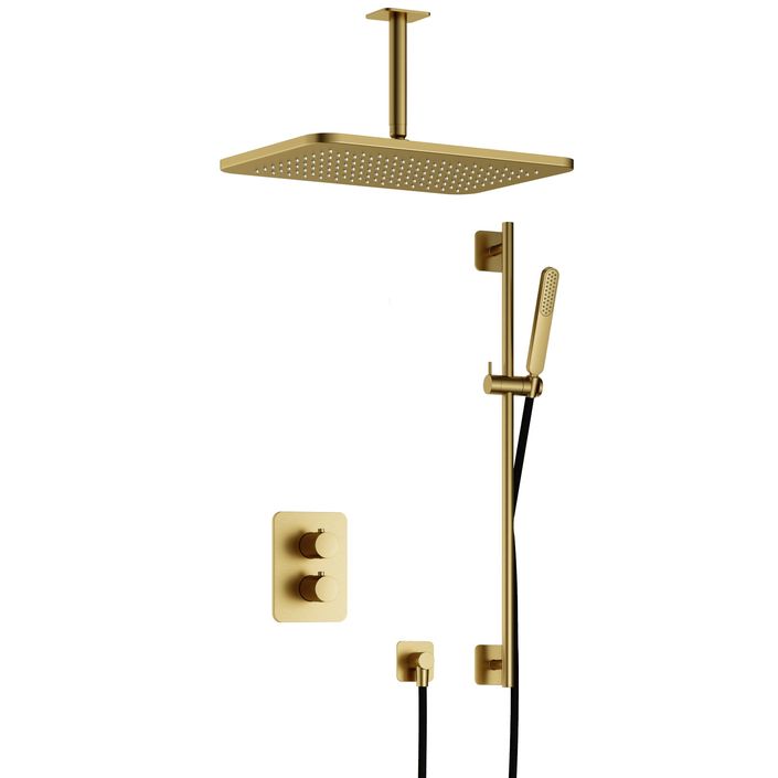 Hotbath Gal Complete thermostatische douche InBouw Set Gal met 2-weg stop-omstel