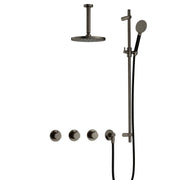Hotbath Cobber Inbouw Doucheset IBS70 met 2 stopkranen, ronde handdouche, plafondbuis en glijstang - diverse afmetingen