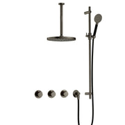 Hotbath Cobber Inbouw Doucheset IBS70 met 2 stopkranen, ronde handdouche, 30 cm plafondbuis en glijstang