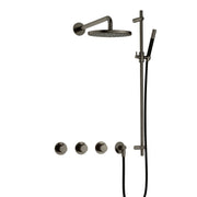 Hotbath Cobber IBS70 Inbouw Doucheset – 2 stopkranen en glijstang - Verouderd IJzer