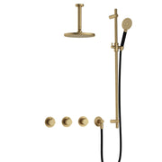 Hotbath Cobber Inbouw Doucheset IBS70 met 2 stopkranen, ronde handdouche, plafondbuis en glijstang - diverse afmetingen