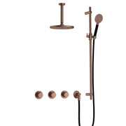 Hotbath Cobber Inbouw Doucheset IBS70 met 2 stopkranen, ronde handdouche, plafondbuis en glijstang - diverse afmetingen
