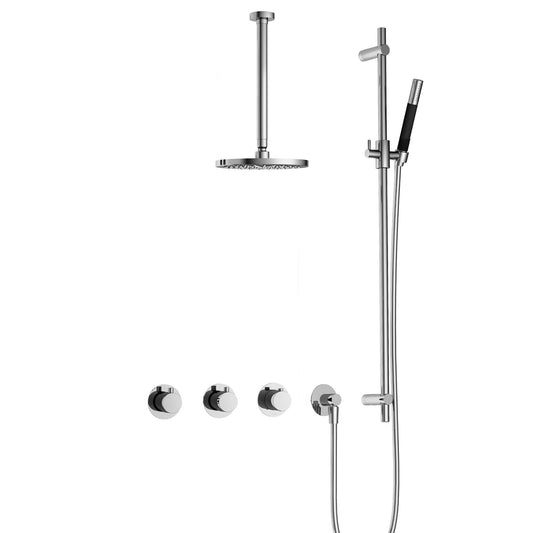 Hotbath Cobber Inbouw Doucheset IBS70 met 2 stopkranen, plafondbuis en glijstang
