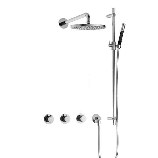 Hotbath Cobber IBS70 Inbouw Doucheset – 2 stopkranen en glijstang - Chroom