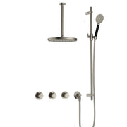 Hotbath Cobber Inbouw Doucheset IBS70 met 2 stopkranen, ronde handdouche, 30 cm plafondbuis en glijstang