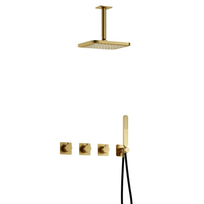Hotbath Gal Complete thermostatische douche InBouwSet Gal met 2 stopkranen