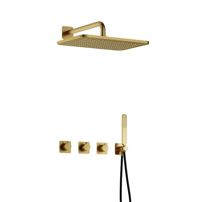 Hotbath Gal Complete thermostatische douche InBouwSet Gal met 2 stopkranen met GL106