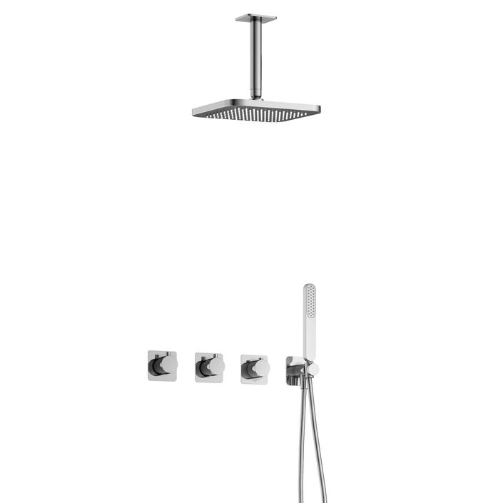 Hotbath Gal Complete thermostatische douche InBouwSet Gal met 2 stopkranen