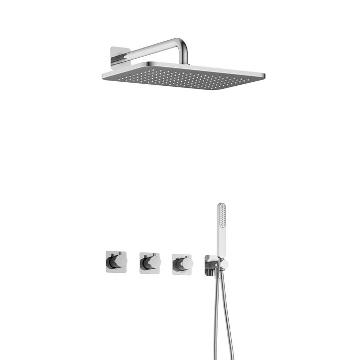 Hotbath Gal Complete thermostatische douche InBouwSet Gal met 2 stopkranen met GL106