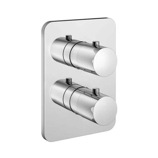 Hotbath Gal Complete thermostatische douche InBouw Set Gal met 2 pushbuttons met Plafondbuis - IBS41GN2