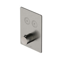 Hotbath Cobber IBS23 inbouw doucheset - geborsteld nikkel - met staafhanddouche - 30cm hoofddouche - met plafondbuis 30cm - wandsteun met uitlaat
