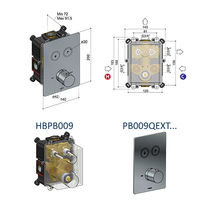 Hotbath Cobber IBS23 inbouw doucheset - chroom - met staafhanddouche - 20cm hoofddouche - met wandarm - glijstang met uitlaat
