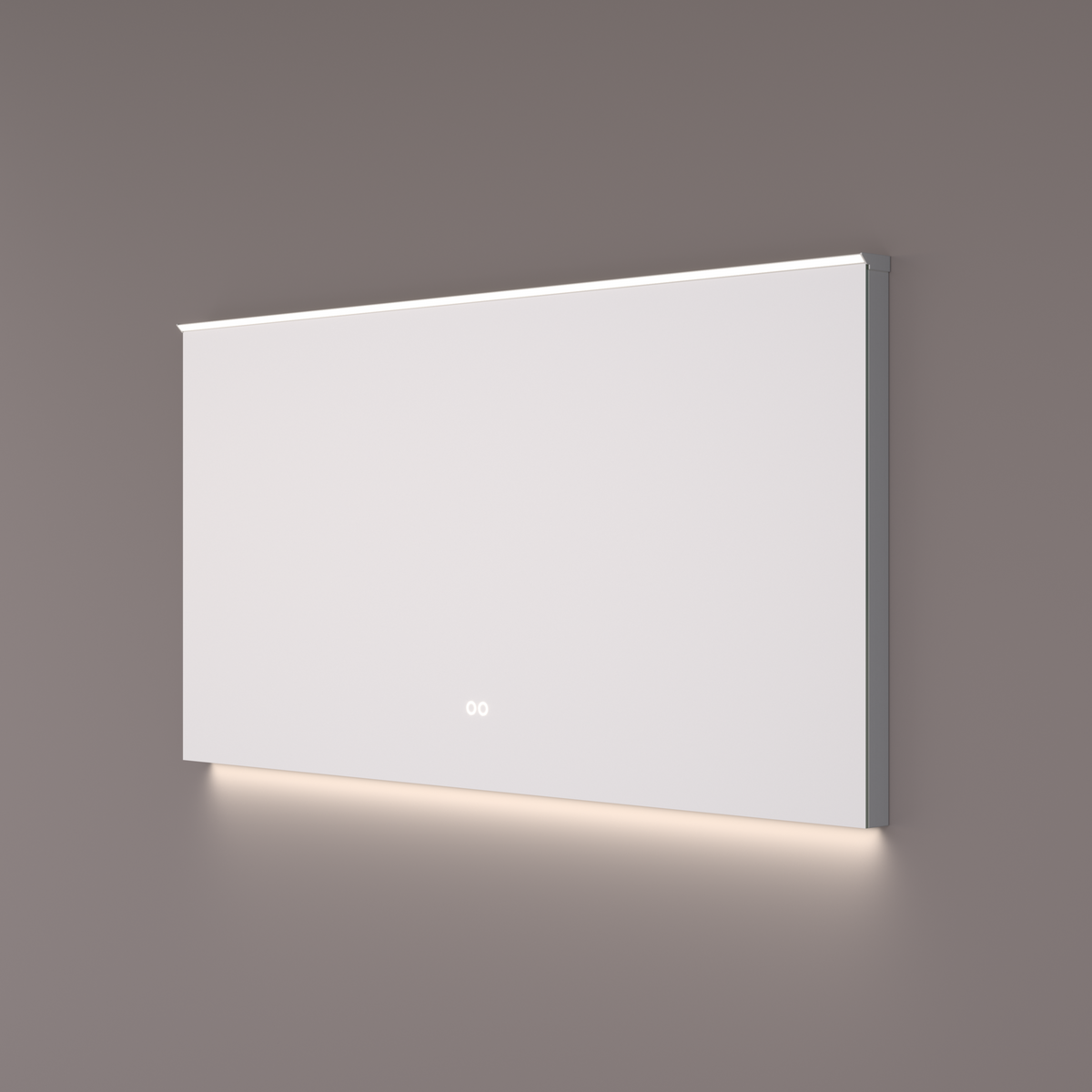 HIPP Design Voorraad spiegel met 45 graden LED strip boven en indirecte LED verlichting onder - SPV 11000