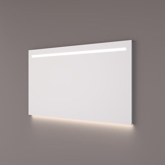 HIPP Design Voorraad spiegel met horizontale LED baan en indirecte LED verlichting onder - SPV B02