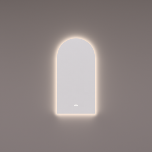 Voorraad spiegel TOOG met indirecte LED verlichting rondom 45x90x3 cm + spiegelverwarming + kleurenwissel + touch dimmer