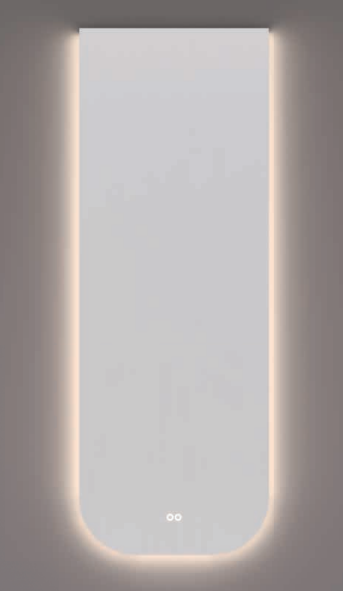 HIPP Design Voorraad plafondspiegel met afgeronde hoeken en indirecte LED verlichting | SPV SLP2