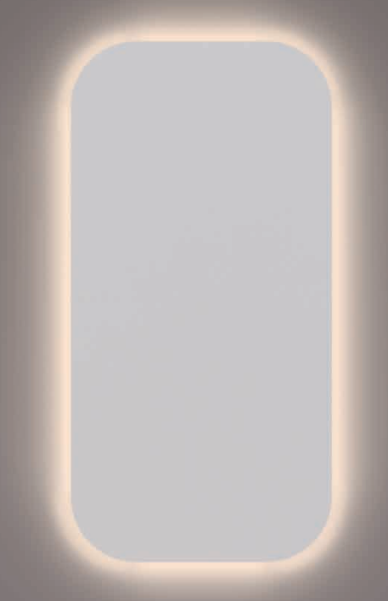 HIPP Design Voorraad spiegel afgerond met indirecte LED verlichting rondom | SPV B01