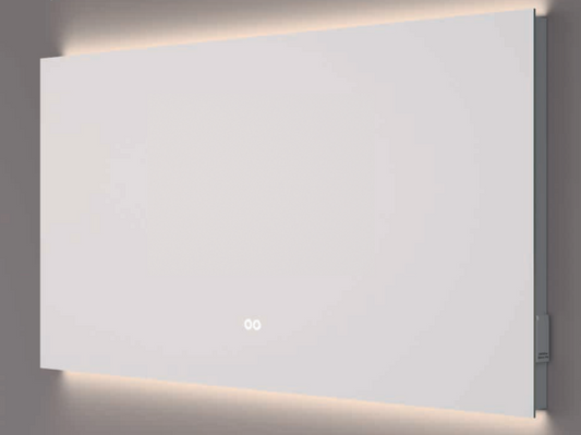 HIPP Design Voorraad spiegel met indirecte LED verlichting onder en boven + stopcontacten | SPV 10000