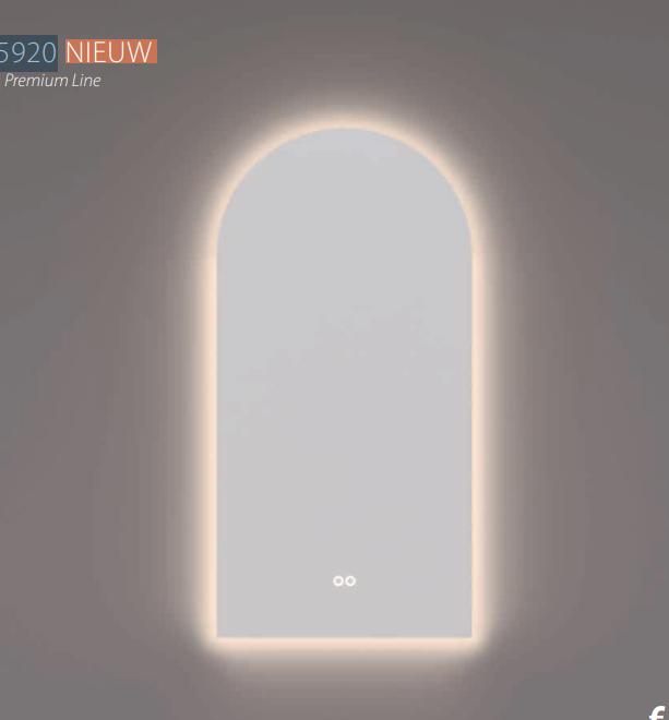 HIPP Design Voorraad spiegel toog met indirecte LED verlichting rondom | SPV 15920