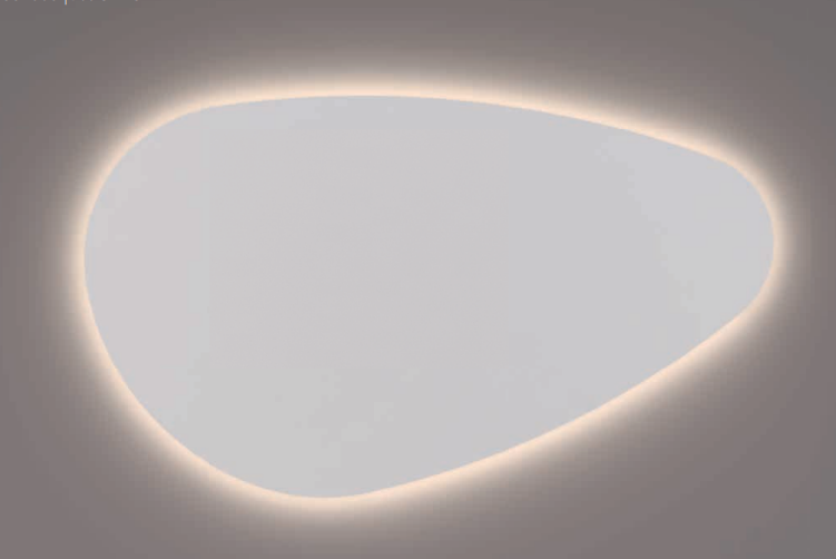 HIPP Design Voorraad spiegel organisch met indirecte LED verlichting rondom | SPV B03