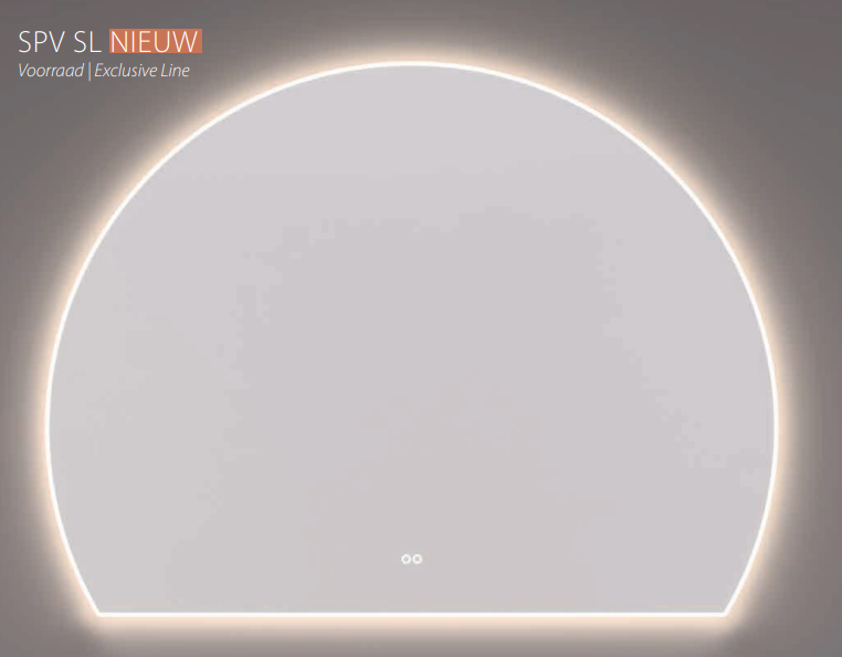 HIPP Design Voorraad spiegel sun-line met directe en indirecte spotless LED rondom | SPV SL
