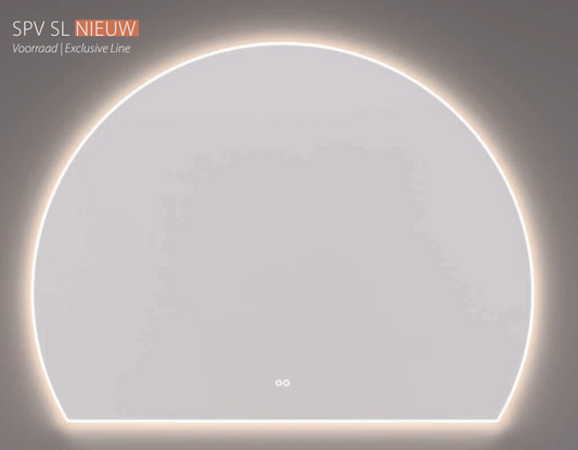 HIPP Design Voorraad spiegel sun-line met directe en indirecte spotless LED rondom | SPV SL