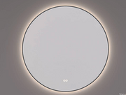 HIPP Design Voorraad spiegel rond in mat zwart met indirecte LED verlichting rondom | SPV 13500 BL
