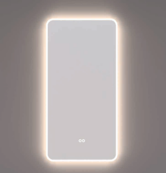 HIPP Design Voorraad spiegel verticaal met afgeronde hoeken en directe/indirecte LED | SPV 16001