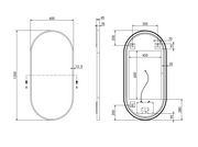 Hotbath Spiegel in aluminium frame / oval incl direct & indirect LED, spiegelverwarming, color changing, dimbaar, dottless, met afstandsbediening
