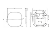 Hotbath Spiegel in aluminium frame / contour incl indirect LED, color changing, dimbaar, dottless, met afstandsbediening