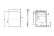 Hotbath Spiegel in aluminium frame / Soft Square incl direct & indirect LED, spiegelverwarming, color changing, dimbaar, dottless, met afstandsbediening