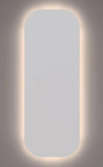 HIPP Design Toiletspiegel met afgeronde hoeken en indirecte LED verlichting rondom | SPV T03