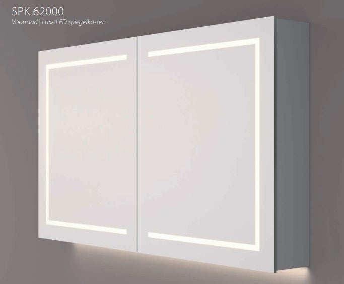 HIPP Design Luxe spiegelkast met LED baan rondom en indirecte LED verlichting onder | SPK 62000