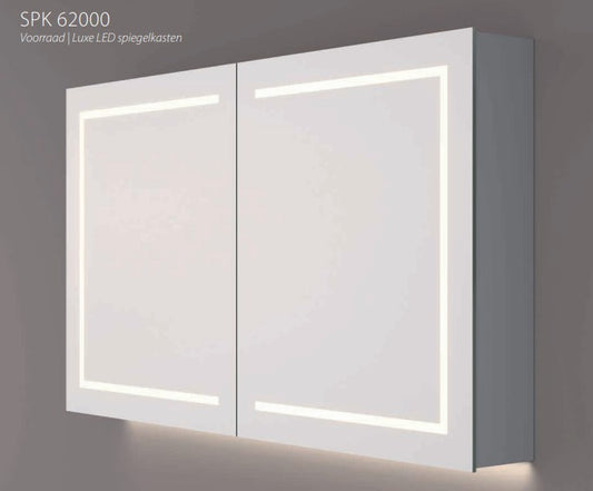 HIPP Design Luxe spiegelkast met LED baan rondom en indirecte LED verlichting onder | SPK 62000