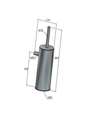 Hotbath WC-borstelgarnituur Wandmodel