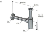 Hotbath Mate Wastafelsifon rond