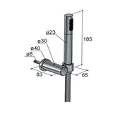 Hotbath Mate HDS3 handdoucheset met M350 handdouche, wandsteun en 100 cm doucheslang